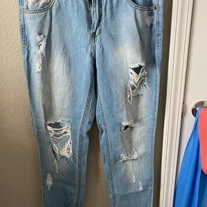 Distressed Mom Jeans